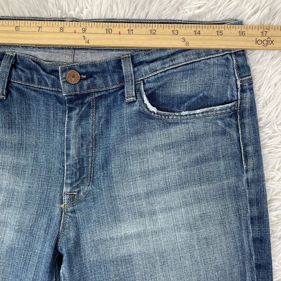 7 For All Mankind Pants Womens 31 Blue Ginger Flared Medium Wash Denim Jeans USA - Picture 8 of 15